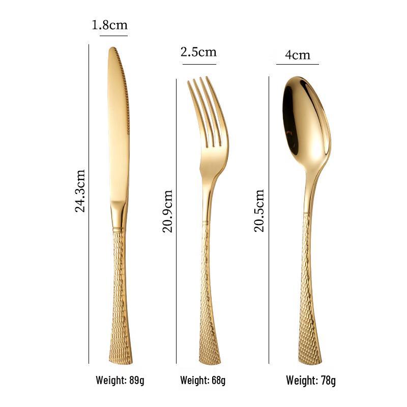 abay Golden  Nian Nian You Yu  304 Stainless Steel Western Cutlery Set