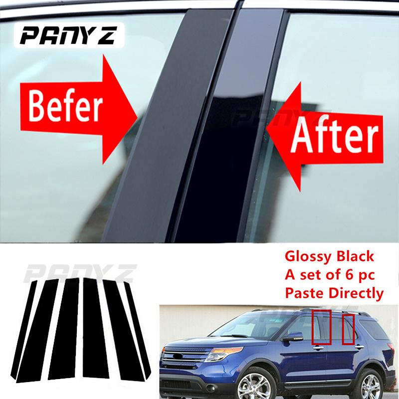 

6 шт., наклейки на обшивку двери и окна для Ford Explorer 2011 2012 2013 2014 2015 2016 2017