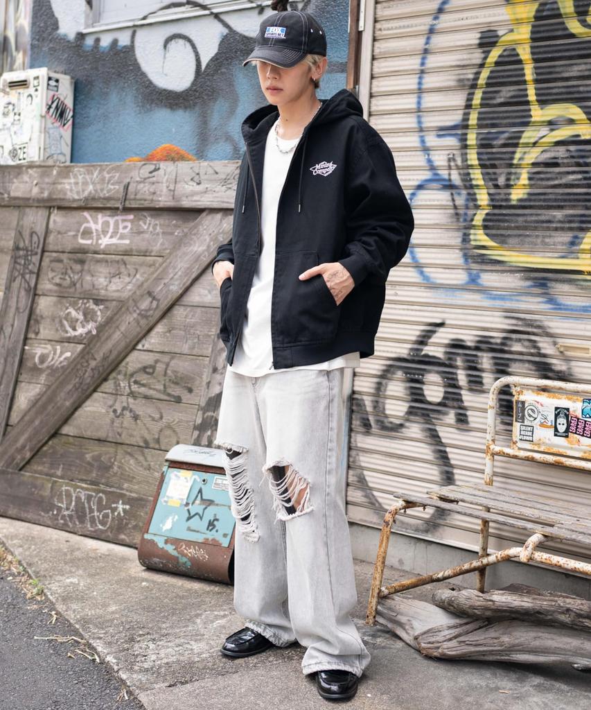 Veste de Travail à Capuche WEGO Taille M Noire pour Homme, Unisexe, Vêtement de Travail, Vêtement d'Extérieur, Streetwear, Vêtement Automne/Hiver, Vintage, Cadeau, M,