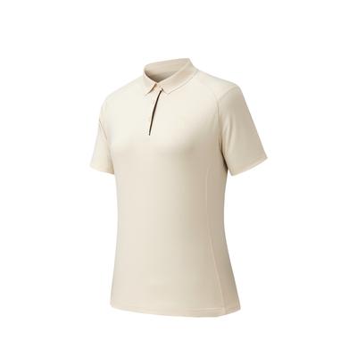 Short Sleeve Polo Shirt Summer 2026 Women Tops Oat-Milk-Gray 962627109-1