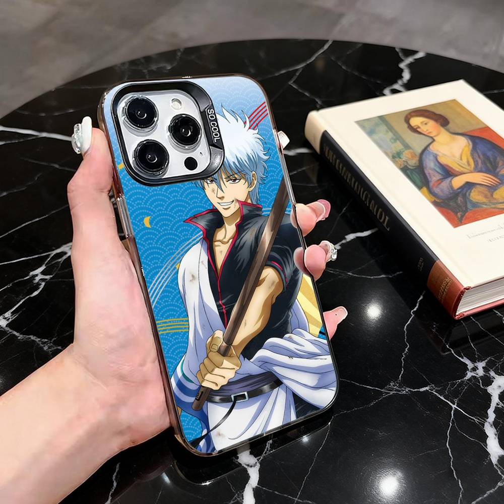 

Gintama Sakata Gintoki Phone Case For iPhone 17,16,15,14,13,12,11 Plus,Pro Max,XS,Colorful Silver Phone case Funda Cover iPhone14ProMax