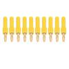 10Pcs Banana Plug 4.0mm Male To 2mm Female Connector 30V AC 60V DC 32A for Testing Yellow