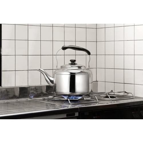 Hirosho Stainless Steel Big Kettle, 6L, Induction, Direct Heat, and Gas Stove Compatible, Wide Mouth, Classic, Perfect for Kids' Parties, Cookouts, an