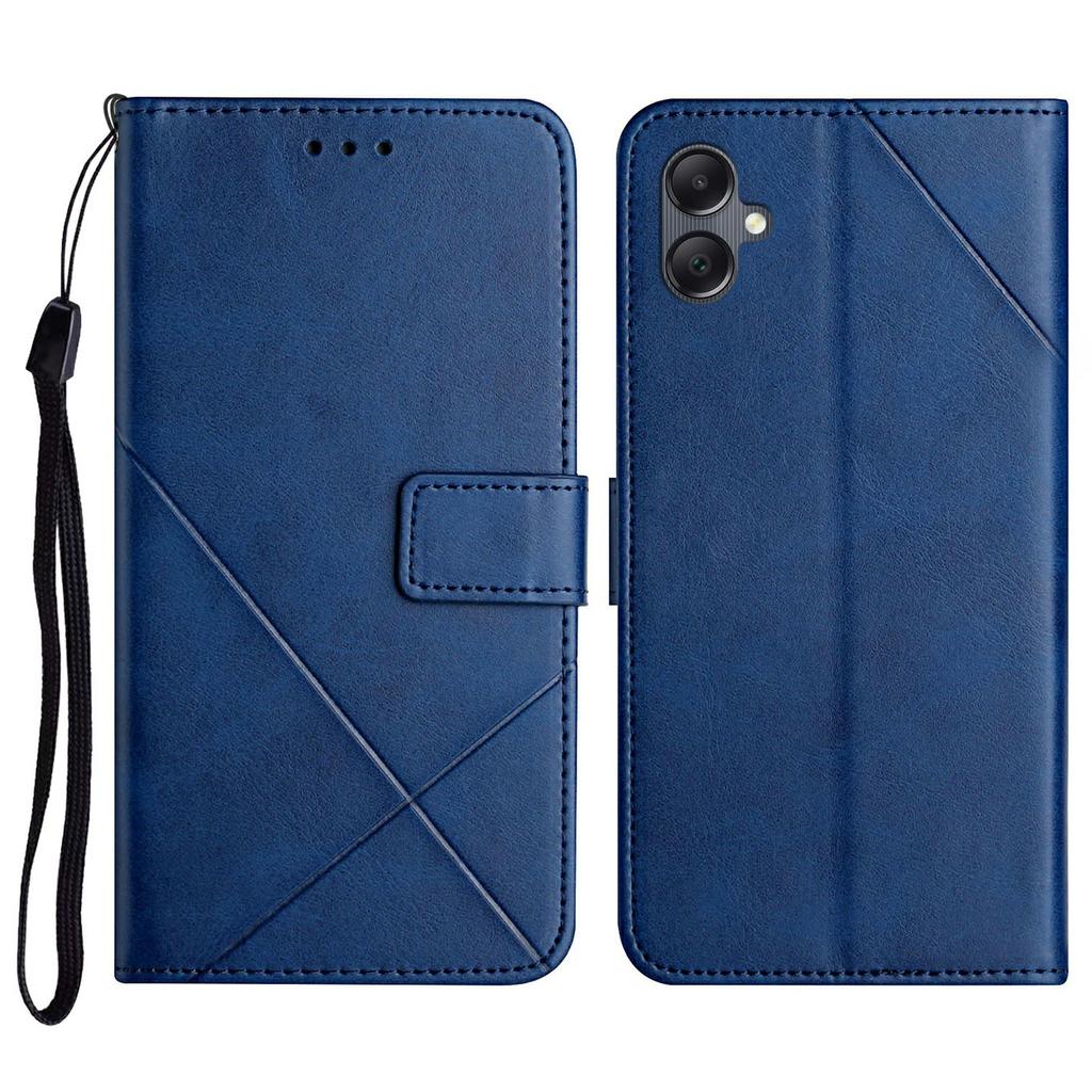 For Samsung Galaxy A06 4G Leather Case Line Pattern Wallet Phone Cover