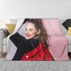 Danielle Rose Russell Blankets Soft Warm Flannel Throw Blanket Plush for Bed Living room Picnic Travel Home Sofa