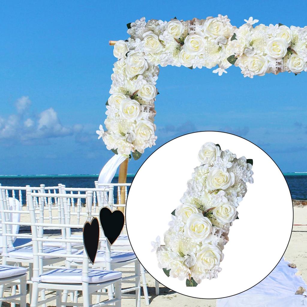 Panels, Wedding Road Cited Flowers Floral Backdrop Artificial for Party Ceremony Decor