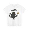 No Kings In America Black Cat Shirt, Funny Cat Kicking Crown T-Shirt