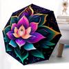 1 Stück Lotus Mandala Automatisches Öffnen/Schließen, Ganzjahres-Tragbarer Faltregenschirm für Freunde, Reisen, Alltag, Veranstaltungen yy250812179