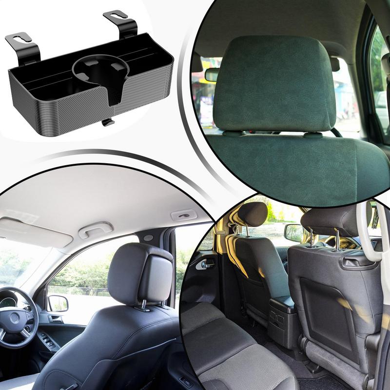 Car Backseat Headrest Organizer Backseat Food Drink Storage Rack Car Headrest Organizer With Cup Holder & Hook For Travel