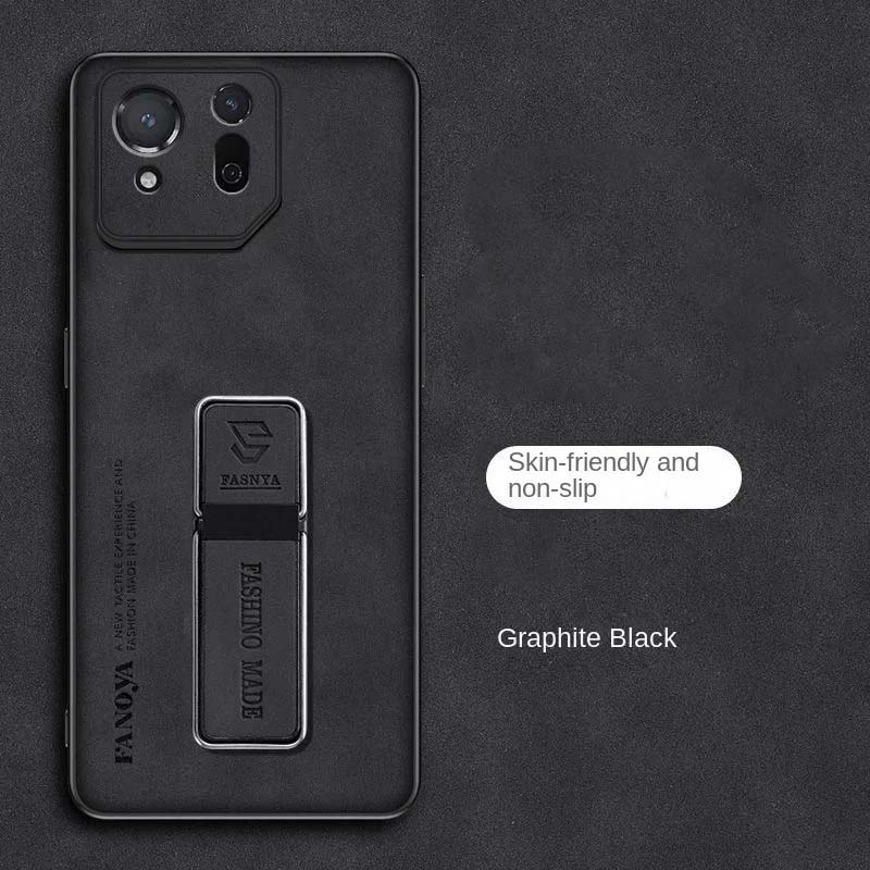 Skinsheep Leder Handyhülle für Asus ROG Phone 9 Pro 9Pro Stoßfest Matte Silikon Bumper Magnetischer Ständer Hülle für ROG Phone9Pro Unsichtbare Halterung