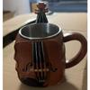 Ornament Musical Instrument Coffee Mug Stainless Steel Violin Design Drinkware  Music Lovers