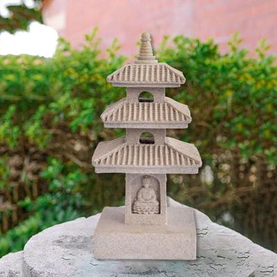 Solare Pagodenlaterne Gartendekoration Chinesischer Hof Dekoration Veranda Handwerk Geschenke Harz