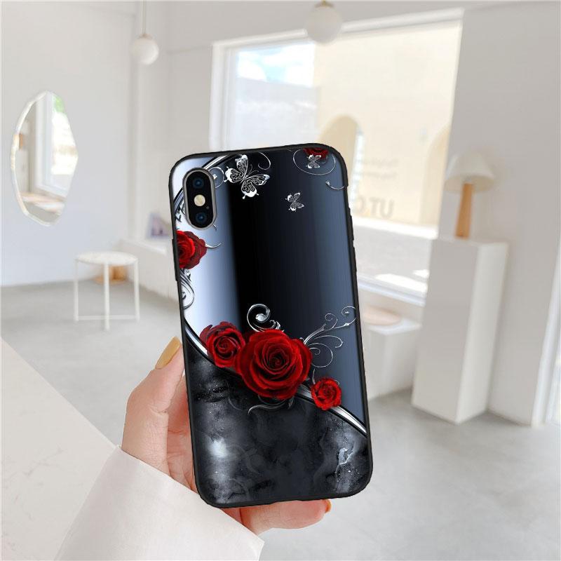 PP52 Rose Colorful Soft Shell Phone Case for OPPO A3 Pro A72 A74 A76 A77 A77S A78 A79 A94 A95 A18 A40M A58