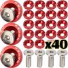 JDM Style Car Fender Washer License Plate Bolt M6 Screw Aluminum Gasket Engine Bay Dress Up Kit Bumper Fastener Modification