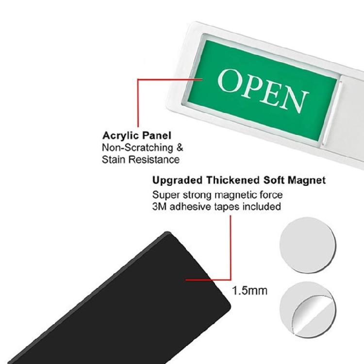Magnetic Open/Closed Door Sign for Hotels and Offices, Easy Installation