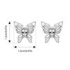 Bamoer Solid 925 Sterling Silver Halloween Skull Butterfly Earrings for Women Hypoallergenic Stud Earrings Birthday Jewelry Gift