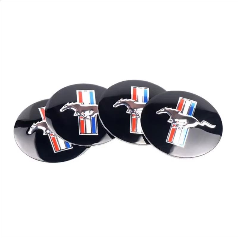 4pcs Car Wheel Stickers 56mm Auto Center Hub Cap Decal For Ford ST Line Focus Mustang Fiesta Puma Ranger Kuga MK7 MAX F150 Monde CVW1
