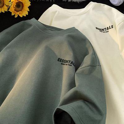 Heren Zomer Zwaar Katoen Casual T-shirt met Korte Mouwen