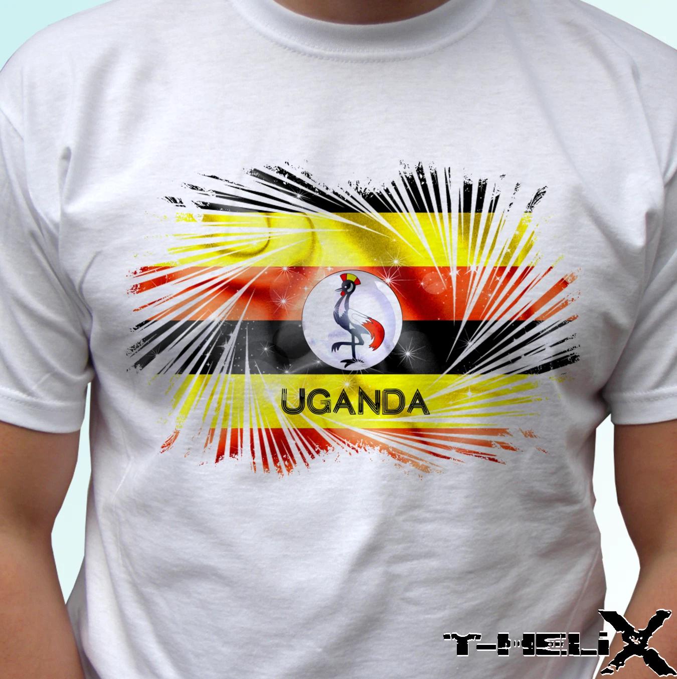 

Uganda flag kids boys T-Shirt Africa top gift tee design s s kids & baby sizes 130