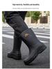 Men's Waterproof Mid-Calf Non-Slip Rain Boots – Fashionable Korean-Style Slip-On Rubber Shoes.