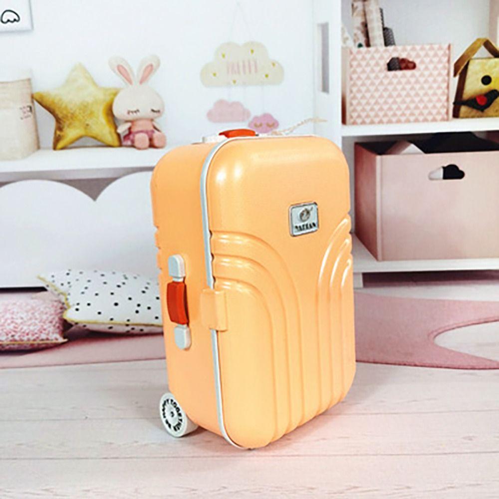 Scene Decor Miniature Portable Trunk Mini Dolls Luggage Box Model  Dolls Accessories