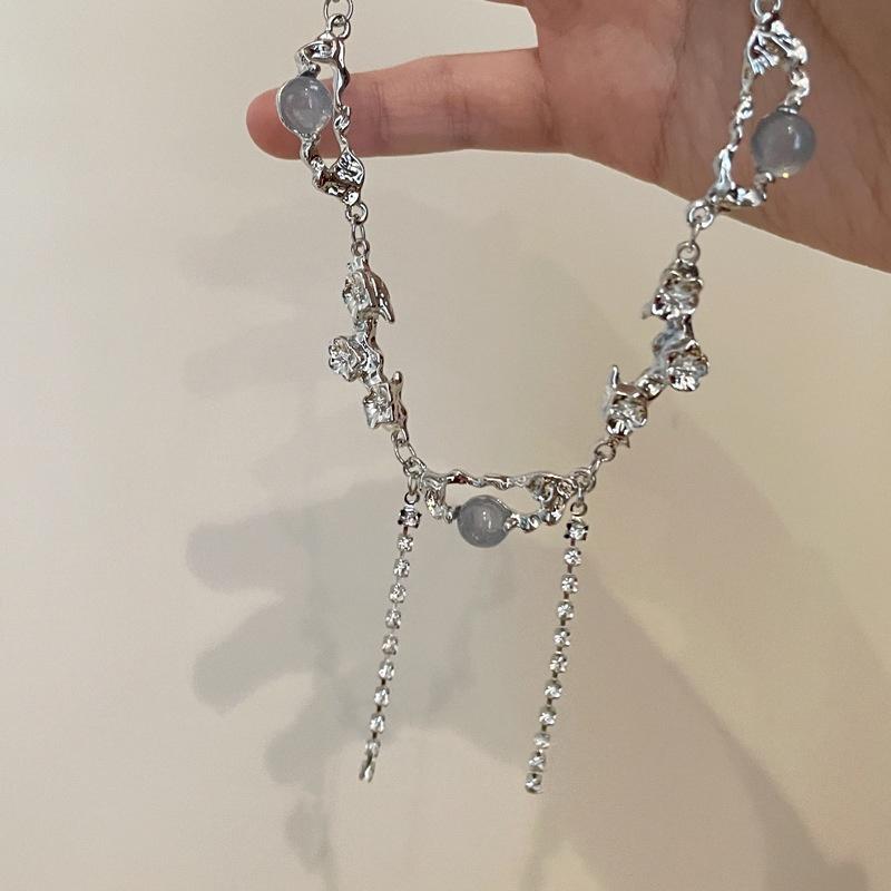 

Ожерелье-замок Высококачественное ожерелье с кисточкой из лунного камня Шикарное Изысканное И