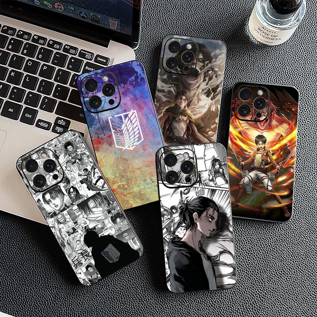 Eren Jaeger Levi Attack On Titan Phone Case for Apple iPhone 17 16 14 15 Plus Pro Max 16E ProMax + 15Plus 15+ 16+ Cover