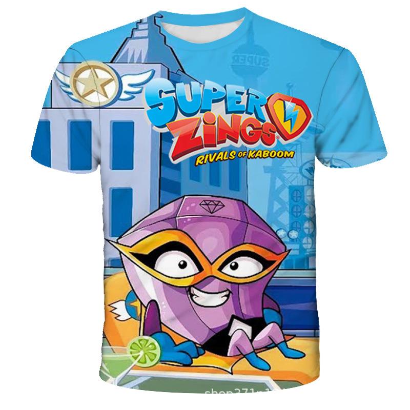 Cartoon Animation Printed Children's Clothing Top Fashionable Comfortable Short-sleeved Casual T-Shirts Boys