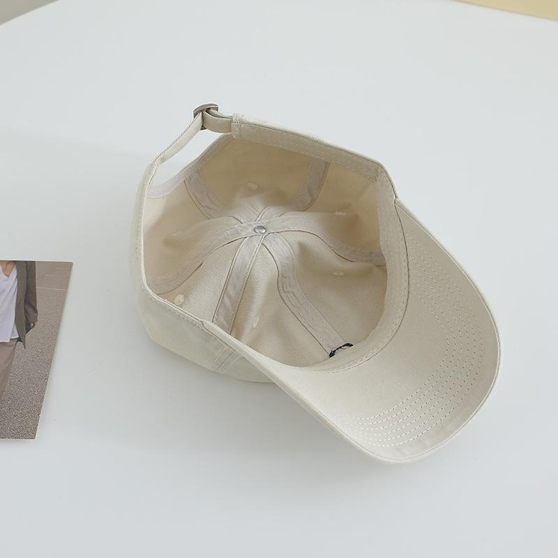 Cute Embroidered Little Panda Baseball Hat Korean Girls Pure Cotton Sun Protection Sun Hat Fashionable Versatile Baseball Hat