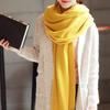 Autumn and Winter Korean Popular Solid Color Imitation Cashmere Knitted Yarn Scarf for Men and Women Versatile Scar