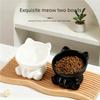 Cat Bowl Pet Accessories Ceramic Diagonal High Feet Cute Protection Cervical Spine Dog Bowl Drink Water Bowl Pet Supplies