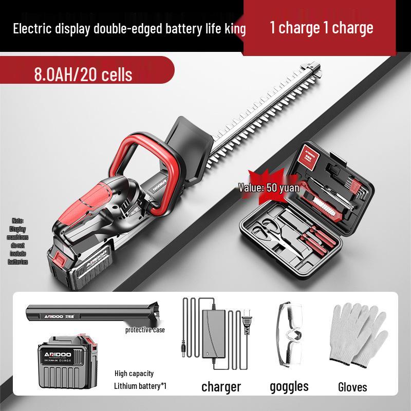 Rechargeable German Electric Hedge & Tea Tree Pruning Shears - Lithium Powered Garden Trimmer