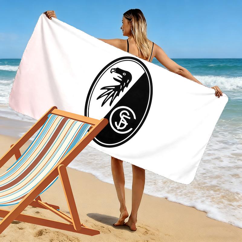 SC Freiburg Print Beach Towel, Large Soft Quick Dry Towel for Beach Camping Swimming