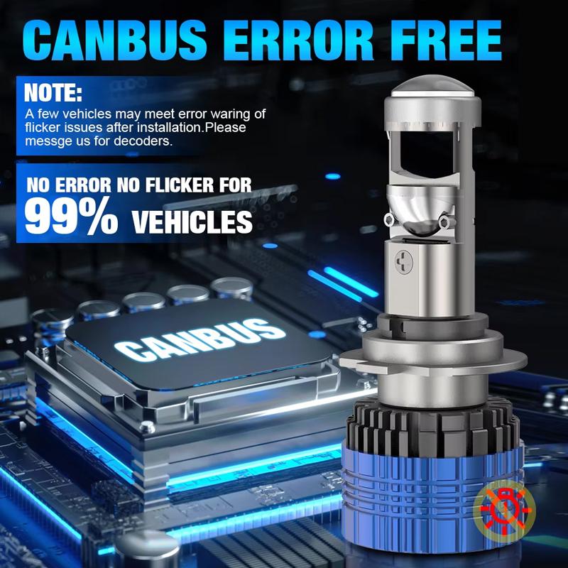 H7 H4 Bi LED Lenses Headlight Bulb for Car 1200000LM H11 H9 H8 9005 HB3 9006 HB4 Canbus Mini Auto Spotlight Lights Fan 12V 24V