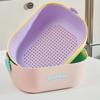 Plastic Fruit Cleaning Basket Double-Layer Vegetable Basket Drainage Basket  Food Preparation