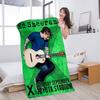 Pop Rock Sänger Ed Sheeran Strandtücher Duschtuch Sauna Reise Spa Mikrofaser Schnelltrocknend Fitnesszubehör Niedliche Zimmerdekoration