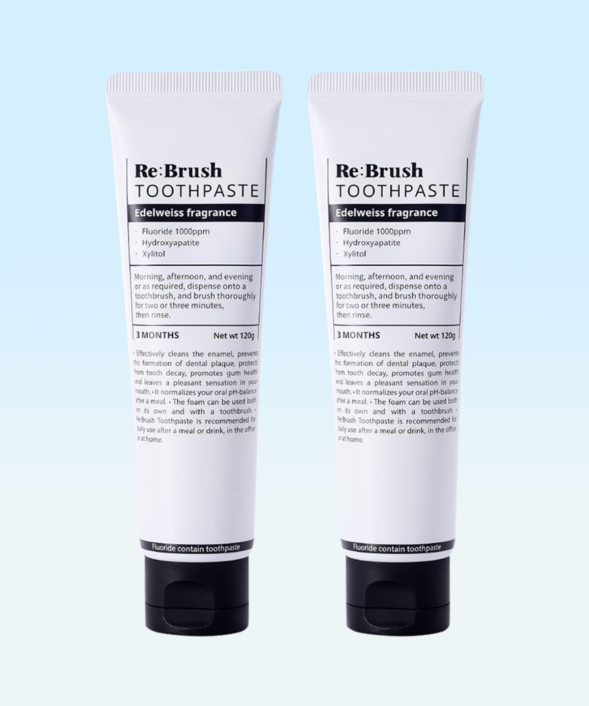 Edelweiss High Fluoride Natural Toothpaste 2-Pack Set