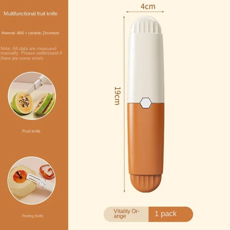 Eramický nůž Multifunkční škrabka na malé ovoce 2 v 1 Cestovní ubytovna na úrovni vysokého vzhledu Kuchyň Domácí Nůž na meloun