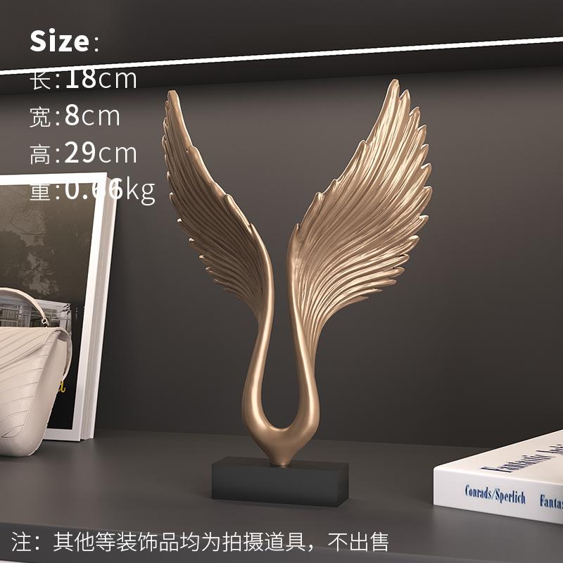 

The sculpture of Da Peng spreading his wings is luxurious and light Creative Art Sculpture Eagle Wing Statues home decor