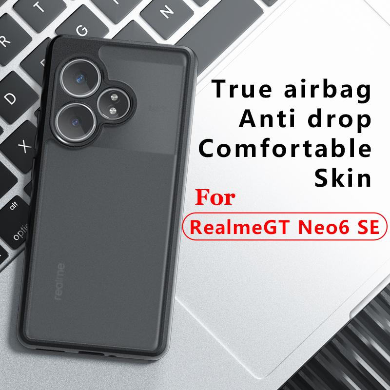 For Realme GT 6 6T NEO6 SE Case Shockproof PC+TPU Translucent Matte Anti-fingerprint Cover for Realme GT6