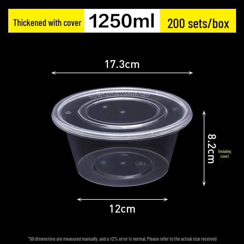 Disposable Transparent Takeaway Food Containers