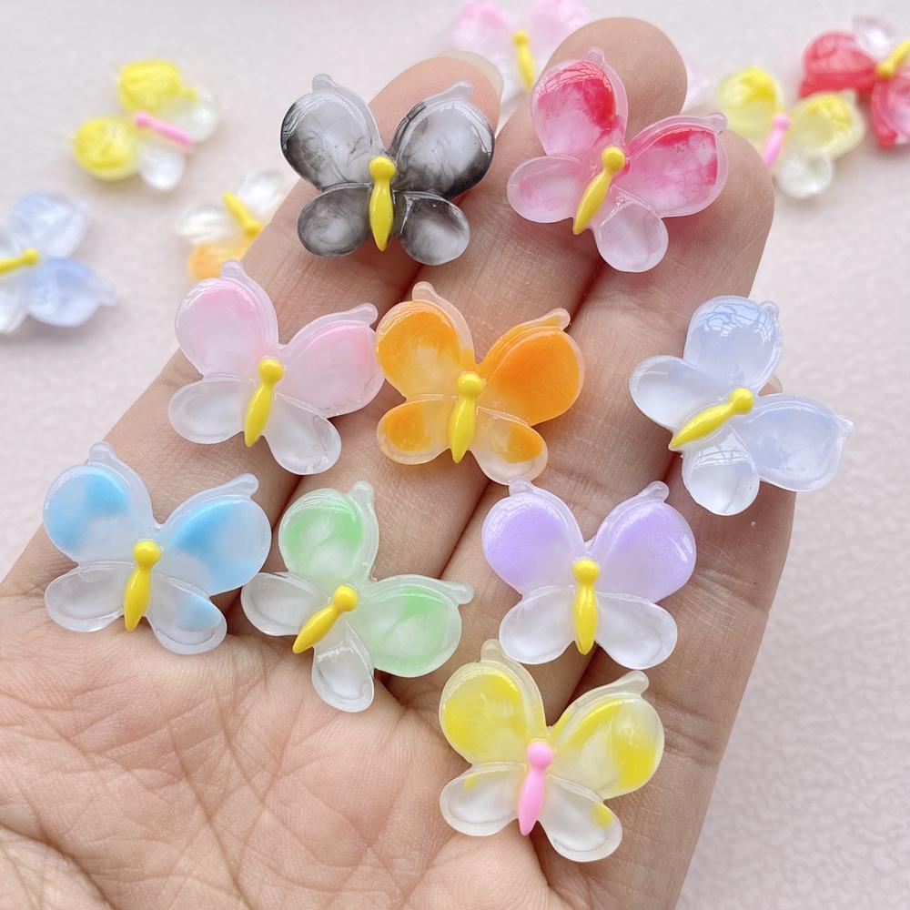 

20Pcs New Resin Cartoon Colorful Butterfly Series Flat Back Cabochons Scrapbooking DIY Jewelry Craft Decoration Accessories