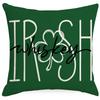St. Patrick's Day Pillowcase Green Plant Stripe Print Home Decoration Living Room Sofa Pillowcase