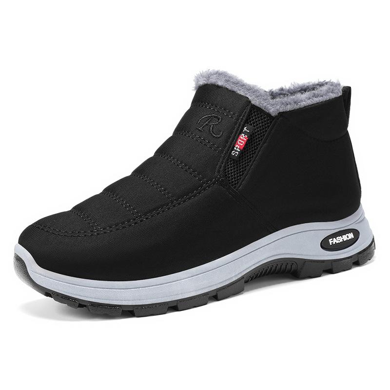 Cotton Shoes Autumn and Winter Female Mother Shoes Outdoor Warm Casual Cotton Boots Piled and Thickened One Pedal Elderly Shoes