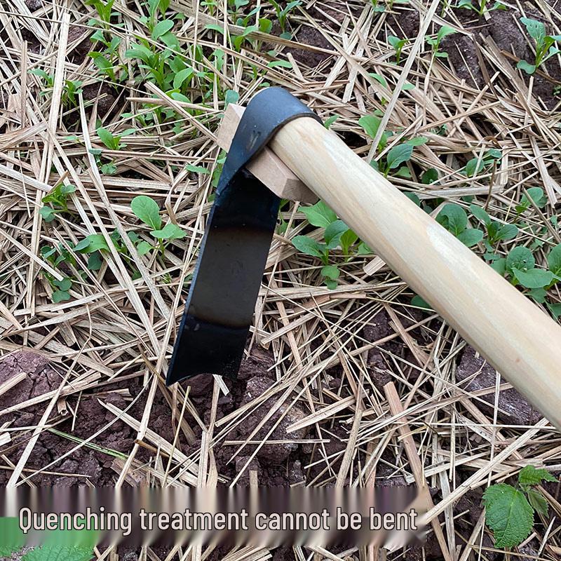 Altmodische Manganstahl-Gemüsehacke: Traditionelles Gartengerät zum Unkrautjäten, Ausgraben von Wildgemüse, Geeignet für Kinder und den Haushalt.