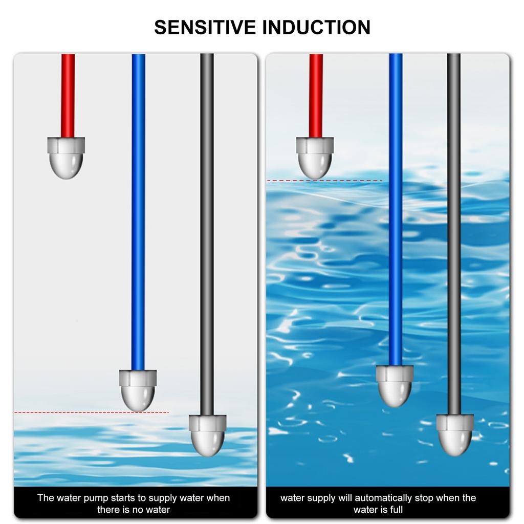 3Pcs Water Level Probe with Cable Liquid Level Sensors Stainless Steel Induction Probe Sensor for Water Level Controller