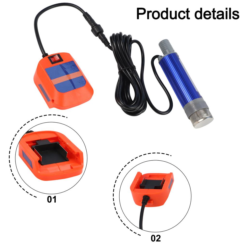 MT 18V Lithium Battery Pump, 38mm Cordless Diesel And Water Pump, Flow Rate 40-60 L/min, Designed For 18V Batteries
