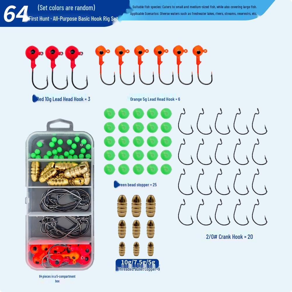 Lead-Weighted Shrimp Soft and Hard Lures Jig Head Kits