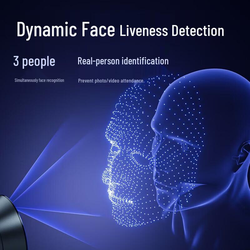 Deli D65C Smart Dynamic Facial Recognition Time Clock CN plug (adapter included)