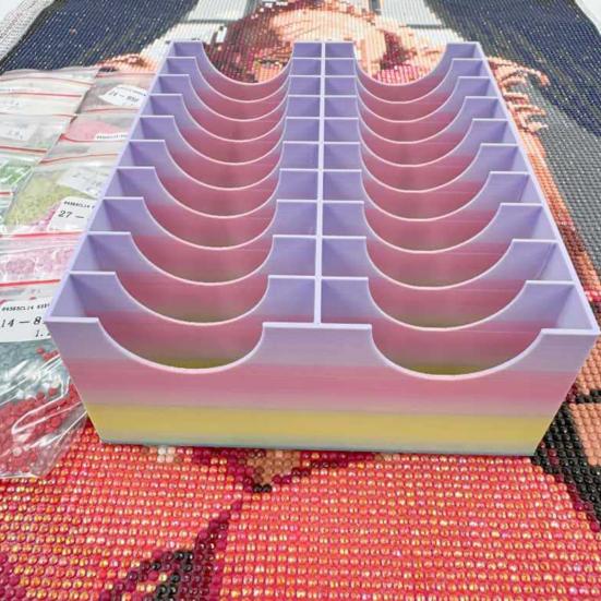 Bead Storage Container Diamond Art Storage Case with 20 Compartments Rhinestone Painting Organizer for Craft Enthusiasts